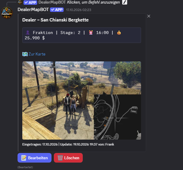 Discord - DealerMapBOT (Version 1.3)